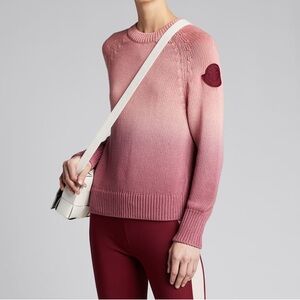 Moncler Pink Ombre Crewneck Sweater Size XS